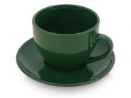 Чайная пара «Гленрок»: чашка на 220 мл с блюдцем (арт. 829833) цвет зеленый