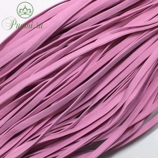 Шнур декоративный, кожзам, 4 мм, цвет розовый