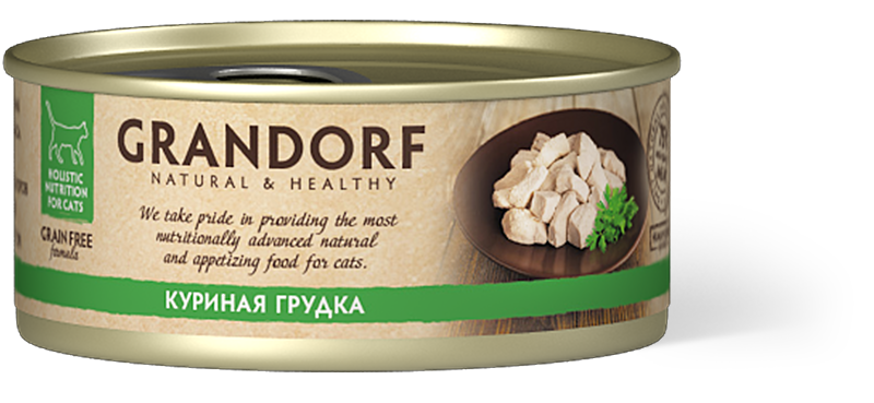 GRANDORF CAT Консервы для кошек Куриная грудка 70гр.