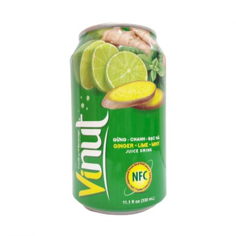 Напиток Vinut сокосодержащий "Мята Лайм Имбирь", объем 330 мл
