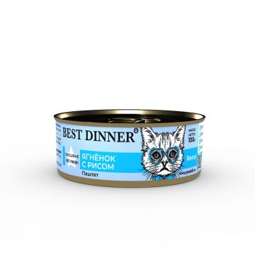 Best Dinner Exclusive Vet Profi Renal (Бест Диннер Вет профи Ренал для кошек) Ягненок с рисом 100 г.