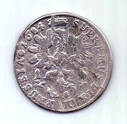 18 грошей 1/4 талера 1684 Бранденбург Пруссия XF Германия