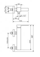 Однорычажный смеситель для душа Migliore Kvant ML.KVT-2739 схема 7