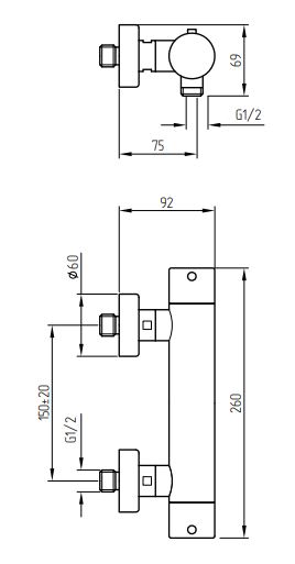 Смеситель термостатический для душа Migliore Fortis ML.FRT-5478 схема 4