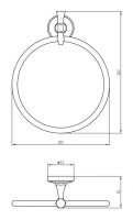 Полотенцедержатель-кольцо Migliore Fortuna 2768 схема 2