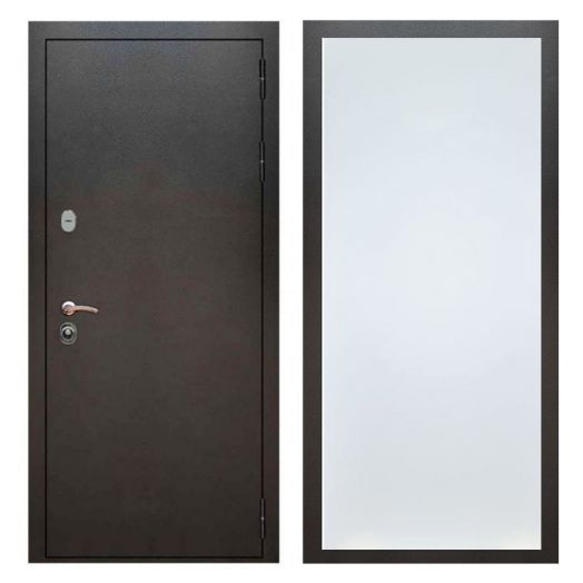 Дверь входная металлическая Армада H5 Серебро Антик  ФЛ-Гладкая Белый Софт