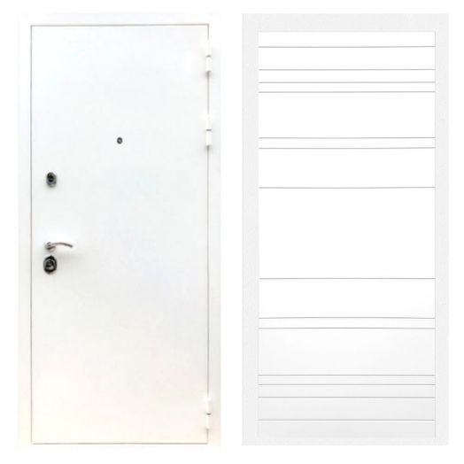 Дверь входная металлическая Армада H5 Шагрень Белая ФЛ-14 Белый Софт