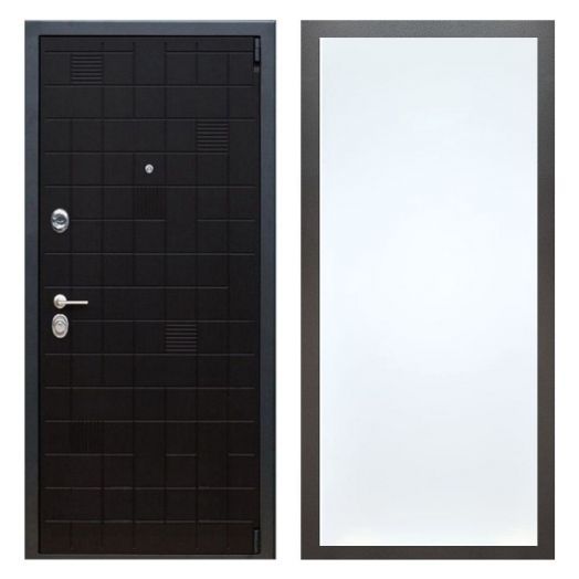 Дверь входная металлическая Армада H12 Тетрис Ясень Черный ФЛ-Гладкая Белый Софт