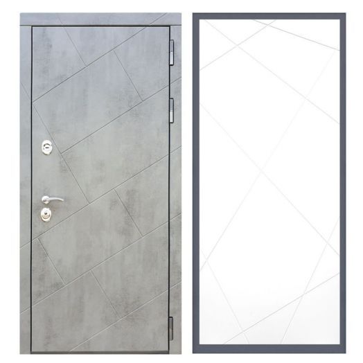 Дверь входная металлическая Армада H22 Бетон Темный ФЛ-291 Белый Софт