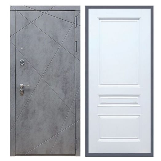Дверь входная металлическая Армада H13 Бетон Темный ФЛ-243 Белый Софт