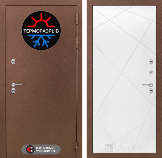 Дверь Входная С Терморазрывом Лабиринт Термо Магнит 24 Белый софт