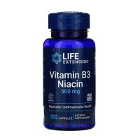 Life Extension Витамин B3 (Ниацин), 500 мг, 100 капс.