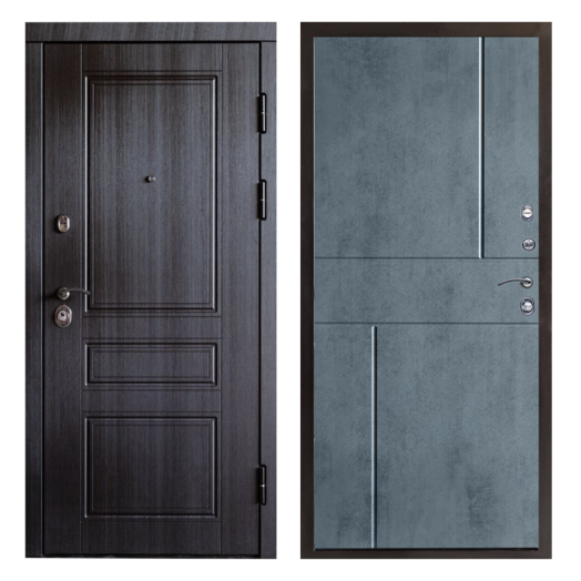Входная Металлическая Дверь Термодор Termo-door (T.DOOR)  Орегон венге Горизонт бетон темный