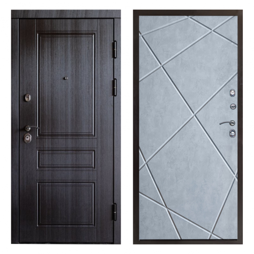 Входная Металлическая Дверь Термодор Termo-door (T.DOOR)  Орегон венге Лучи бетон светлый