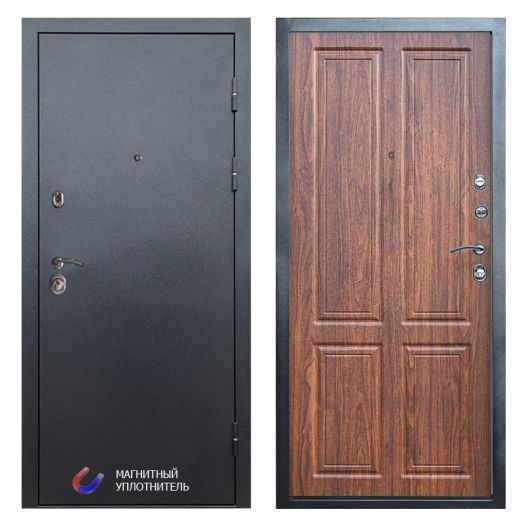 Входная Металлическая Дверь Термодор Termo-door (T.DOOR) Техно Графит Орех стандарт