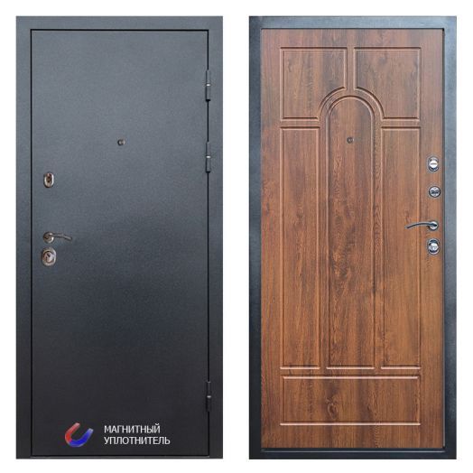 Входная Металлическая Дверь Термодор Termo-door (T.DOOR) Техно Графит Арка Дуб