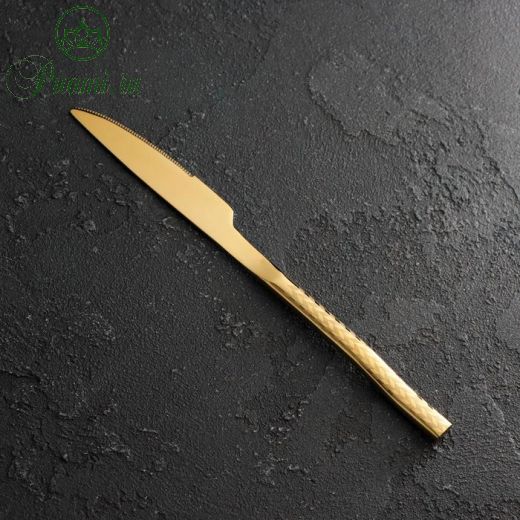 Нож столовый Magistro Kolos, 22 см, цвет золотистый
