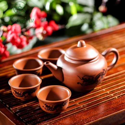 Набор для чайной церемонии «Дракон», 5 предметов: чайник 200 мл, 4 пиалы, 25 мл