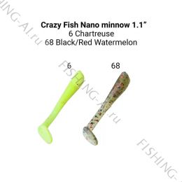 Crazy Fish Nano minnow 1.1 (цвет  6/68)