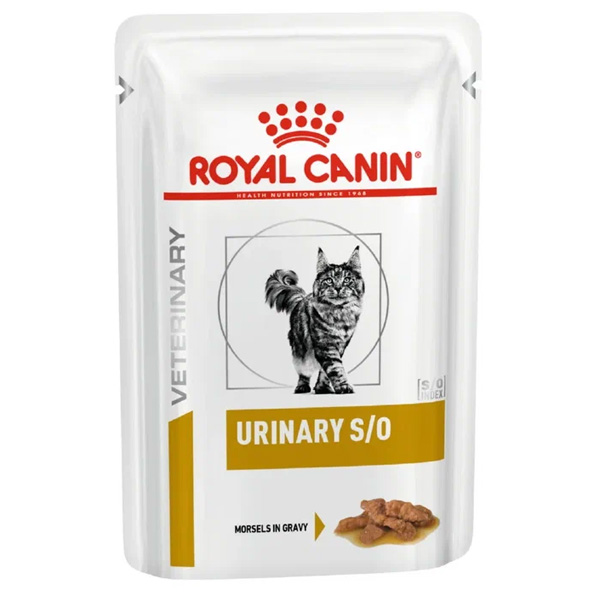 Влажный корм для кошек Royal Canin Urinary S/O для лечения МКБ с курицей кусочки в соусе