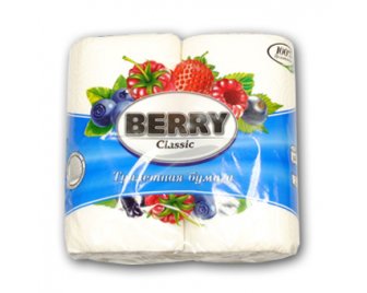Туал/бум Berry с перфар 2сл 4шт белая