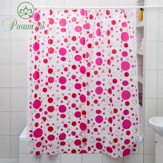 Штора для ванной комнаты «Радуга цвета», 180?180 см, полиэтилен, цвет МИКС