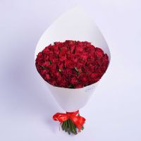 51 красная роза 50см