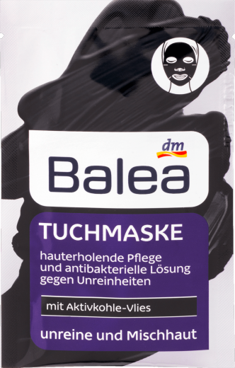 Маска для лица Tuchmaske с активированным углем