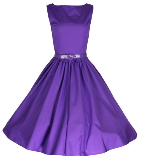 Фиолетовое вечернее платье "Одри Хепберн" в стиле ретро