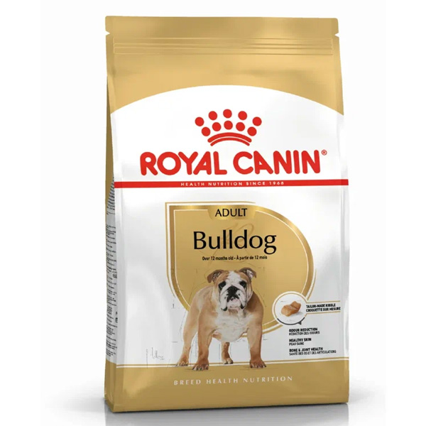 Сухой корм для собак породы английский бульдог Royal Canin Bulldog Adult для здоровья кожи суставов и мышц 12 кг