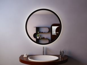 Зеркало с подсветкой в деревянной раме Simona