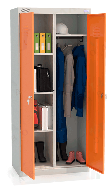 ШМУ 22-800 Шкаф универсальный с оранжевыми дверьми