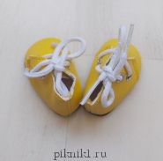 Обувь для игрушек - ботиночки малышам желтые