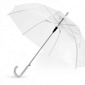 Прозрачный зонт 23" полуавтомат, белый/прозрачный (арт. 10903900)