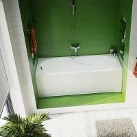 Пристенная прямоугольная ванна Акватек Либерти с каркасом 150х70 схема 4