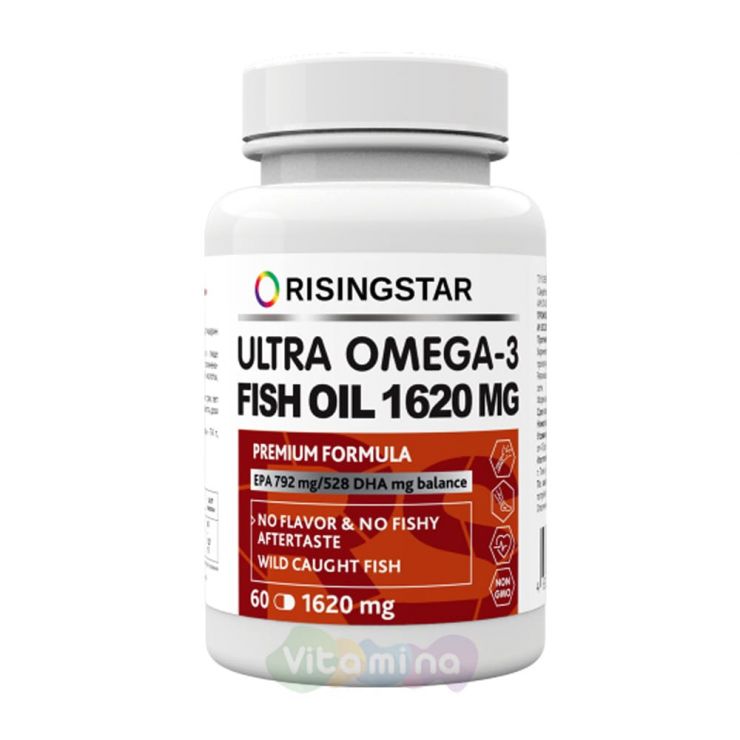 Risingstar Омега-3 высокой концентрации для взрослых и детей с 3 лет, 60 капс