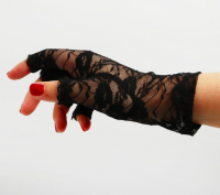 Кружевные перчатки черные