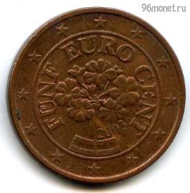 Австрия 5 евроцентов 2003