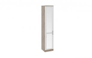 Шкаф для белья с 1-ой стеклянной дверью Прованс (Эльб) мдф мат Ясень Белый/корпус Дуб Сонома