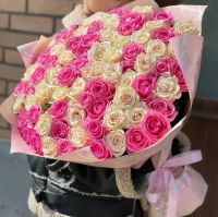 Розы Розовые и Белые (60 см)