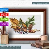 Cross stitch pattern "The flavors of the forest".