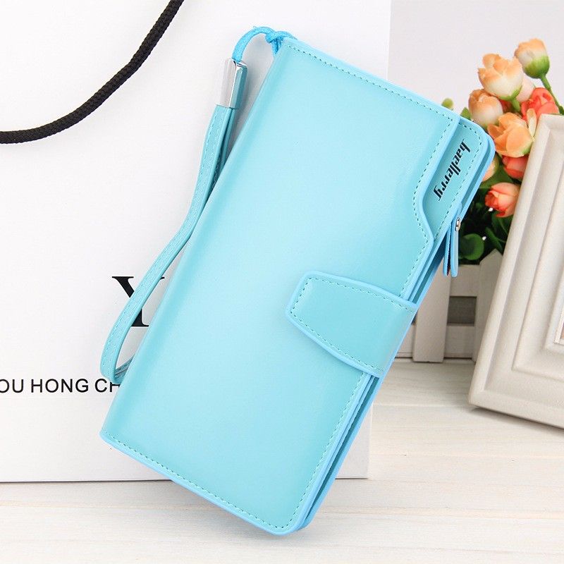 Кошелёк Woman Baellerry Wallet Pu Clutch Bag, Цвет Голубой