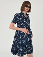Платье для беременных МНГ21,темно-синий