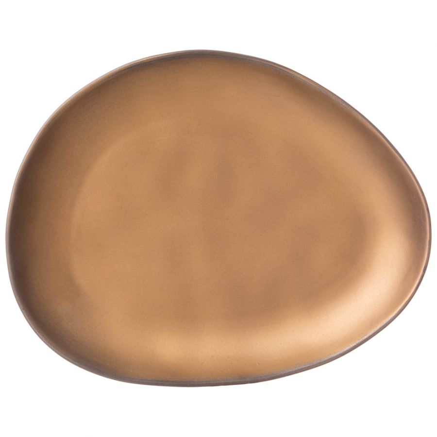 Тарелка закусочная bronco "Bronze" 25x19x2.5 см (ПРОДАЁТСЯ КРАТНО 3 шт.)
