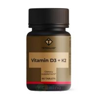 Tetralab Витамин Д3+К2 Vitamin D3 + K2, 60 шт
