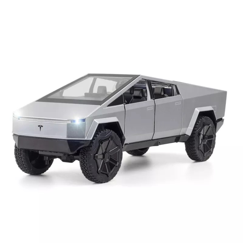 Металлическая коллекционная модель Tesla Cybertruck Pickup свет звук  24 см. 1:24