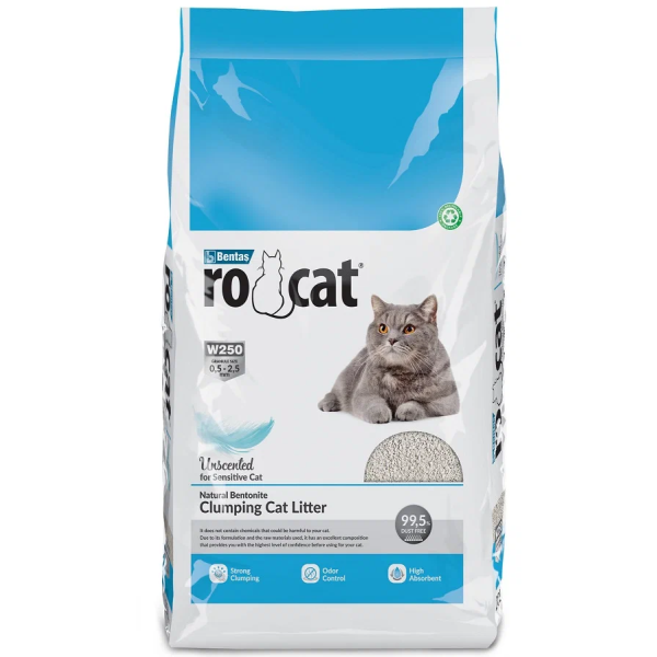Наполнитель Ro Cat комкующийся натуральный без пыли 12.5 кг
