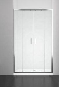 Душевая дверь Oporto Shower 8007-2CH 160x190 см раздвижная, стекло прозрачное 6 мм