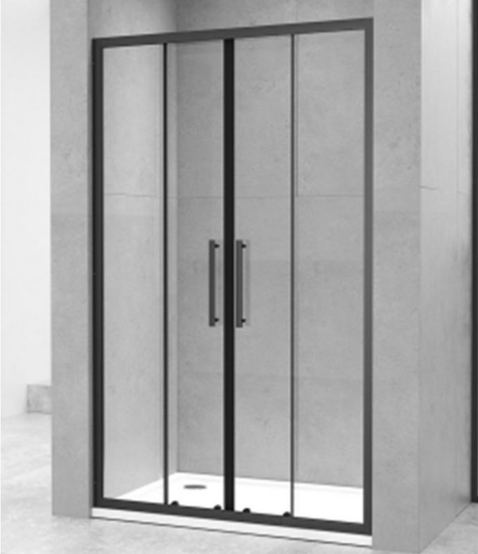 Душевая дверь Oporto Shower 8007-2B 150x190 см раздвижная, стекло прозрачное 6 мм