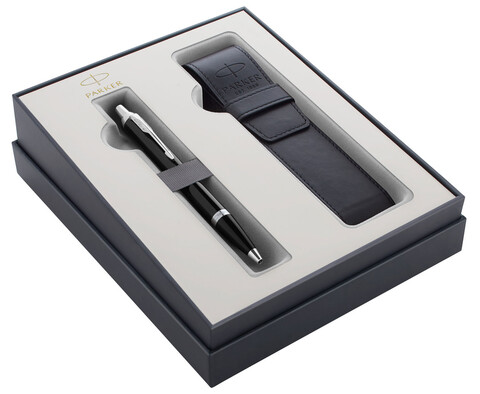 Набор подарочный Parker IM Core Gift 20 - Black CT, ручка шариковая +чехол